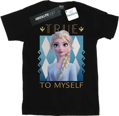 Produktbild von Disney - "Frozen 2 True To Myself" T-Shirt für Damen BI48116 (M) (Schwarz)