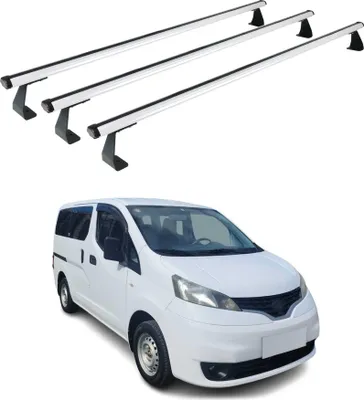 Image de Barres de toit transversales pour Nissan NV200 2010-2025 Aluminium Gris 3 pcs