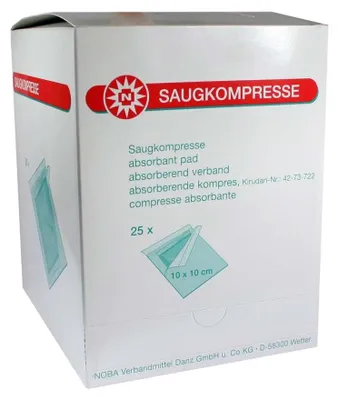 Produktbild von Noba Saugkompressen, steril, Kompressen, Wundauflagen, 20 x 20 cm, 25 Stück