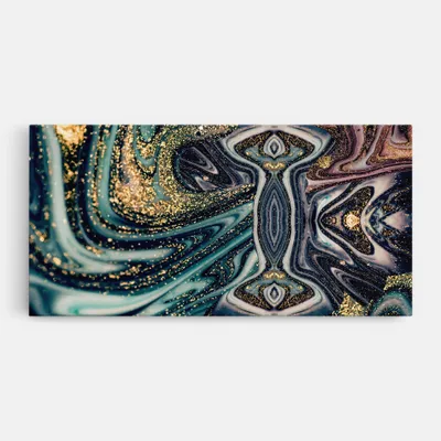 Produktbild von ARTHUB® Leinwandbild 60x120 cm, Abstract Texture | Wohnzimmerdekoration, Hängende Bilder, Wanddekoration, Heimdekoration, Abstrakte, Marmor