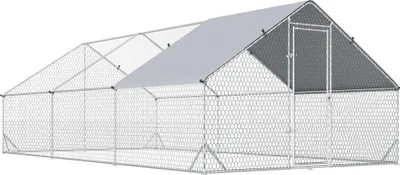 Produktbild von Hühnerstall, Freilaufgehege, Geflügelstall mit Schattendach, Freigehege für 4-6 Hühner, Enten Kaninchen, 3 x 2 x 2 m