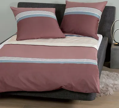 Produktbild von Janine Mako-Satin Bettwäsche J.D. 87066 burgund rose 240x220 cm + 2x 80x80 cm