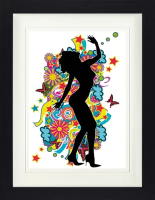 Produktbild von Schöne Frauen Gerahmtes Bild Mit Edlem Passepartout | Wand-Bilder | Im Bilderrahmen - Pop Art Mädchen I (40 x 30 cm)