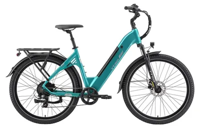 Productafbeelding van Stadsfiets met elektrische ondersteuning - C5 - 250W motor - 648Wh accu, 48V - Actieradius 90-100 km - 70 Nm koppel - Hydraulische schijfremmen - Groen