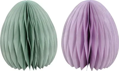 Produktbild von Osterei Waben-Optik Ø13 H15cm 2FB sort. Osterschmuck Papier&Pappe Ostern Deko
