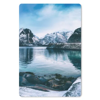 Produktbild von MuchoWow® Mauspad Mousepad Wasser - Berge - Natur 40x60 cm - Mousepads - Maus Mat - Pad - Mausunterlage - Schreibtisch Accesoire