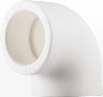 Produktbild von Ø 32mm, PPR Aqua Plus Winkel 90° in Weiß | Wasserrohr, Heizungsrohr Klimaleitung Fusiotherm