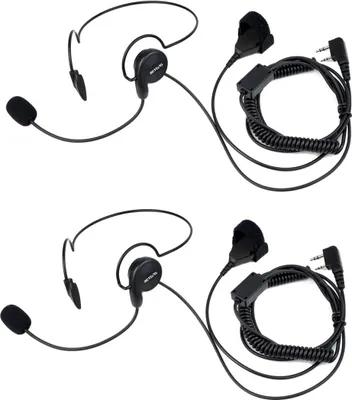 Produktbild von Retevis Funkgerät Headset, mit Mikrofon Finger PTT 2 Pin Kopfhörer Kompatibel mit Retevis RT24 RT22 RT27 RT21 RT28 RT617 BF-88E BF-888S Kenwood Walkie Talkies(2 STK.)
