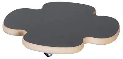 Obrázok produktu pre Omgoods – Vozík na rastliny, čierna farba, priemer 33 cm, s kolesami