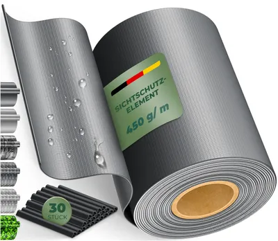 Produktbild von KESSER® PVC Sichtschutzstreifen Sichtschutz Rolle Doppelstabmatten Zaun Blickdicht | Wetterfest und Windschutz | Zaunfolie Sichtschutz Garten Gartenzaun
