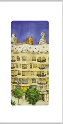 Productafbeelding van Postkaart 12x23 cm + envelop, afbeelding: Gaudí, La Pedrera