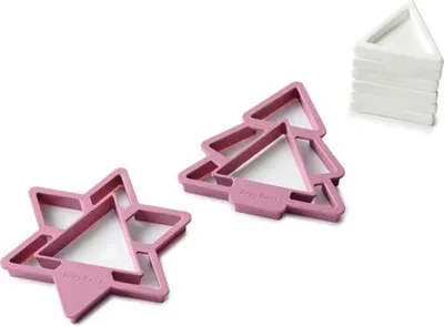 Produktbild von Betty Bossi Ausstechform Tannenbaum und Stern - Set Kekse Plätzchen Weiß Lila Ausstecher