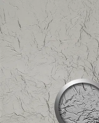 Image de WallFace 24945 CREPA Silver Revêtement mural aspect métal miroitant argent 2,6 m2