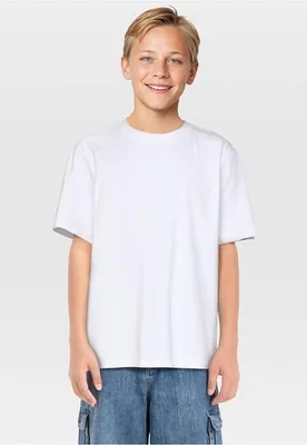Productafbeelding van Kinderen T-shirt Urban Classics, model "Boys Tall Tee", kleur wit - maat 158/164