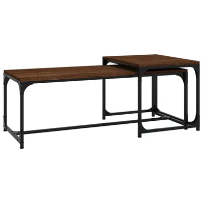 Produktbild von vidaXL Couchtische 2 Stk. Braun Eichen-Optik Holzwerkstoff