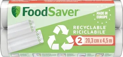 Produktbild von FoodSaver FSRE2002X-01, Vakuumrolle, Transparent, 2 Stück(e), 4,5 m, 20 cm, Bisphenol A (BPA)