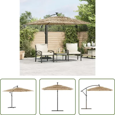 Produktbild von The Living Store Sonnenschirm mit Stahlmast Braun 246x246x230 cm