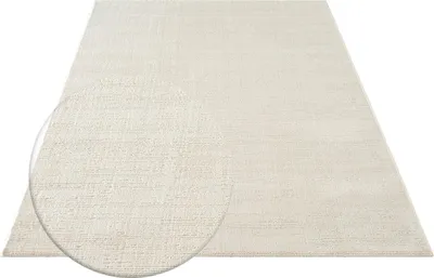 Produktbild von Teppich Wohnzimmer Schlafzimmer Kurzflor Robust Hoch-Tief-Effekt Modern Creme 200x290 cm
