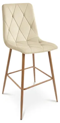 Zdjęcie produktu dla Styl I Elegancja Hoker Libra - Aksamit Beż Jasny / Nogi Dąb X 1