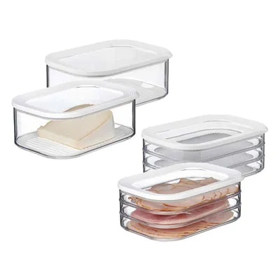 Produktbild von Mepal MODULA Aufschnittdosen XL 4er Set weiß