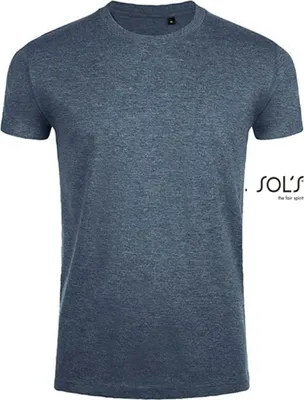 Image de SOLs 00580 | Imperial Fit T-shirt homme - Couleur : Heather Denim - Taille : M