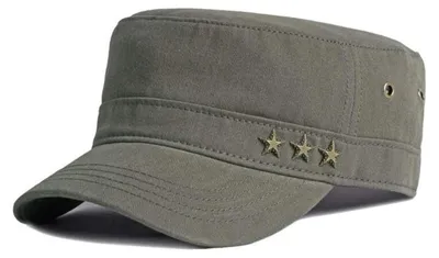 Immagine prodotto di Cappello militare da uomo, stile vintage, in cotone, visiera piatta, regolabile, taglia 56-60, colore verde militare
