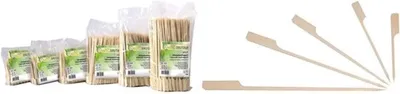 Productafbeelding van Fingerfood Spiesen - Bamboe prikkers - Snacks presenteren - Decoratief vlaggetje - 12 cm - Natuurlijk