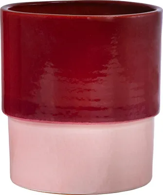 Produktbild von Dehner Übertopf Anne, handgefertigter Indoor Blumentopf, Ø außen 24 cm / innen 21.5 cm, Höhe 26 cm, Keramik glasiert, pink / rosa