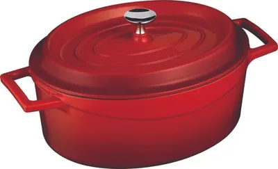 Zdjęcie produktu dla Sambonet Ovaler Bräter 29 cm Gusseisen rot