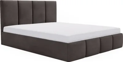 Produktbild von FEDVE Polsterbett Doppelbett Hartlage Schlafzimmer Bett Bettkasten 120x200 cm Dunkelgrau (Magic Velvet 2273)