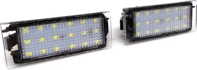 Image de Nissan, Renault, Mercedes, Fiat Eclairage LED de la plaque d'immatriculation 2 pièces