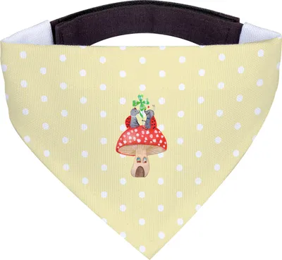 Produktbild von Mr. & Mrs. Panda Tuch Marienkäfer Fliegenpilz - Gelb Pastell - Geschenk, Haus, Hunde Halstuch, Hundehalstuch, Zuhause, Lustige Sprüche, Hund, Fleigenpilzhaus, Wohnung