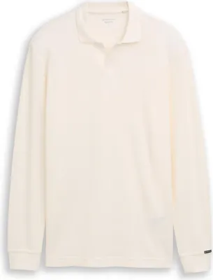 Produktbild von Langarm Poloshirt mit Waffelstruktur