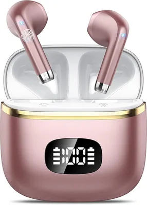 Produktbild von In Ear Kopfhörer Kabellos Bluetooth 5.3 mit 4 ENC Mic, HiFi Stereo Noise Cancelling Wireless Earbuds, 40H Spielzeit LED-Anzeige, IP7 Wasserdicht