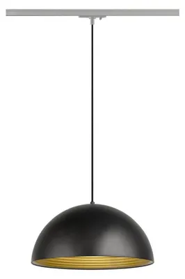 Productafbeelding van Hanglamp voor rail Forchini M 40 zwart-wit 1-fase Ø 40cm