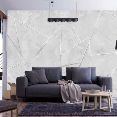 Produktbild von Vlies Fototapete Betonoptik 400x280 cm Tapeten Wandtapete XXL Abstrakt geometrisch grau a-C-10006-a-a