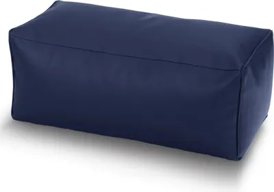 Produktbild von Green Bean® Sitzhocker aus Kunstleder - Pouf mit EPS Perlen Füllung - 70 x 33 x 28cm - perfekte Ergänzung zum Sitzsack - Sitzwürfel Sitzkissen Hocker Fußhocker - Dunkelblau