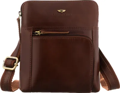 Obrázek produktu pro Peterson pánská kožená crossbody taška hnědá 19,5x16 cm