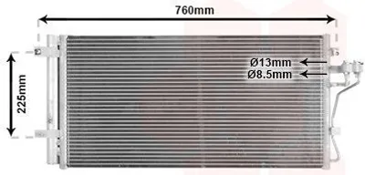 Immagine prodotto di VAN WEZEL 82005190 Condensatore climatizzatore Condensatore climatizzatore + essiccatore