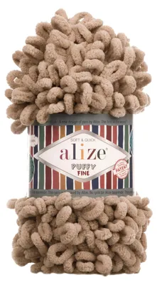 Strickgarn ALIZE Puffy Fine Uni, sand