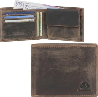 Produktbild von Greenburry Geldbörse VINTAGE Herren braun Leder Portemonnaie Geldbeutel 3KF