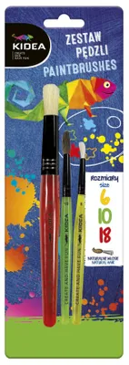 Obrázok produktu pre Školské farebné štetce 3 ks Kidea