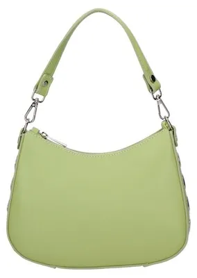 Obrázek produktu pro Dámská Kabelka Přes Rameno z Pravé Kůže s Nastavitelným Popruhem Italy Beige UNICA 26x18x4 cm