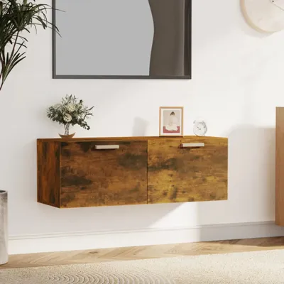 Produktbild von The Living Store Wandschrank Räuchereiche 100x36,5x35 cm Holzwerkstoff
