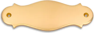 Produktbild von Metallschild »Messingschild, geschwungen - 130 x 47 x 3 mm - Form D«, Messing, geschwungen, Innen- und Außenbereich