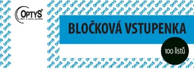 Obrázek produktu pro Bločková vstupenka, 14 × 5 cm, 100 listů, číslovaná, 4 barvy