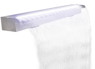 Produktbild von vidaXL Pool-Wasserfall mit LEDs Edelstahl 110 cm