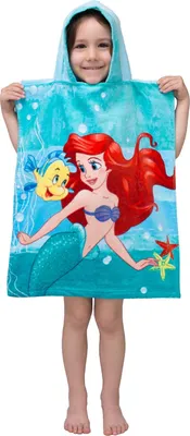 Produktbild von Jerry Fabrics Disney Arielle Badeponcho Kinder Poncho mit Kapuze 50 x 115 cm