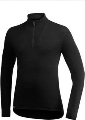 Produktbild von Woolpower Uni Zip Turtleneck 400 Rollkragenpullover black XL