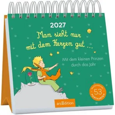Produktbild von Postkartenkalender Man sieht nur mit dem Herzen gut ... 2027